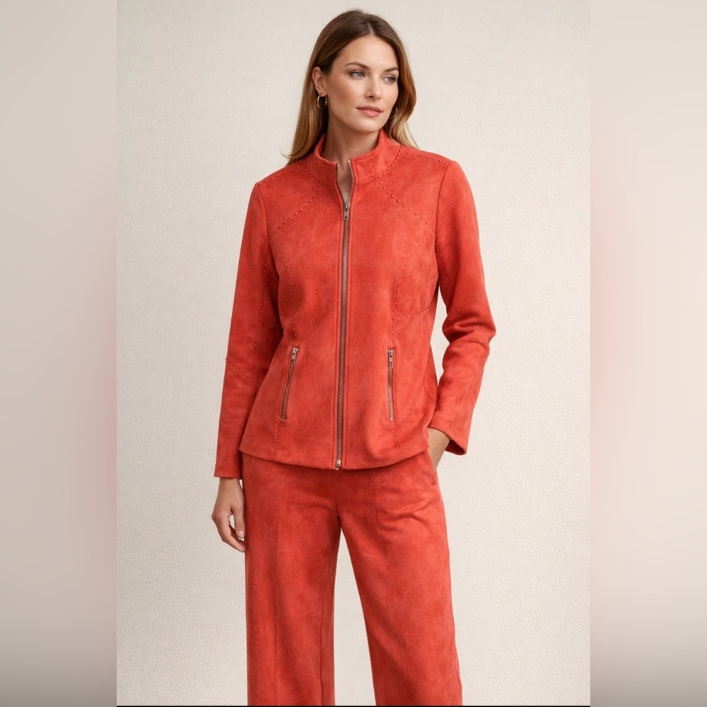 Grayse Kelly and Marie Gray Women's Coral Jacket and Pant Suit L